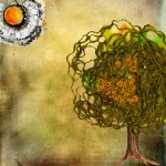Abstract Tree And Sun Art