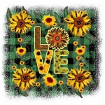 Sunflower LOVE Word Art