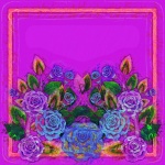 Textured Roses Frame Template