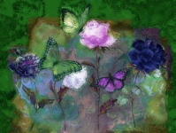 Flowers And Butterfly Art