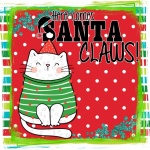 Christmas Cat Santa Poster