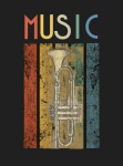 Trumpet Vintage Music Poster