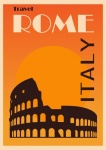Italy, Rome Travel Poster