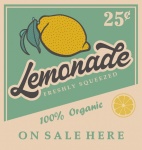 Lemon Vintage Poster Sign