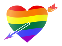 LGBT Colors Heart Arrow