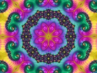 Mandala Fractal Art Background