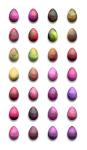 Easter Eggs Colored Eggs Clipart