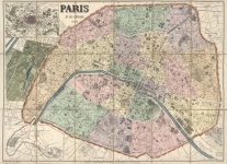 Paris Map, 1878