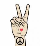 Peace Sign Retro Hippy