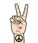 Peace Sign Retro Hippy