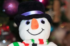 Plush Snowman, Blurred Background