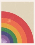 Rainbow Abstract Poster Grunge