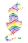 Tiger Rainbow Stripes Clipart
