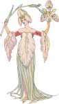 Vintage Floral Fairy Woman