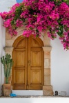 Vintage Door And Flowerpots