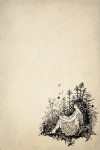 Vintage Background Woman Flowers