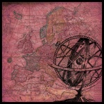 Vintage Map And Globe Compass