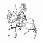 Vintage Knight Art Illustration