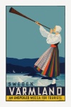 Vintage Sweden Travel Poster