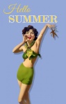 Woman Starfish Retro Summer