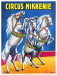 Circus White Horses Poster
