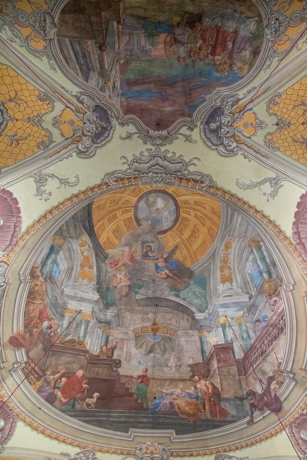 Decorated ceiling in a church