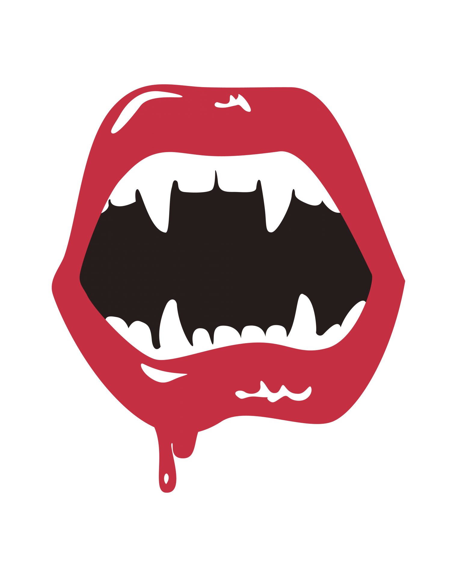 Halloween Mouth Dripping Blood