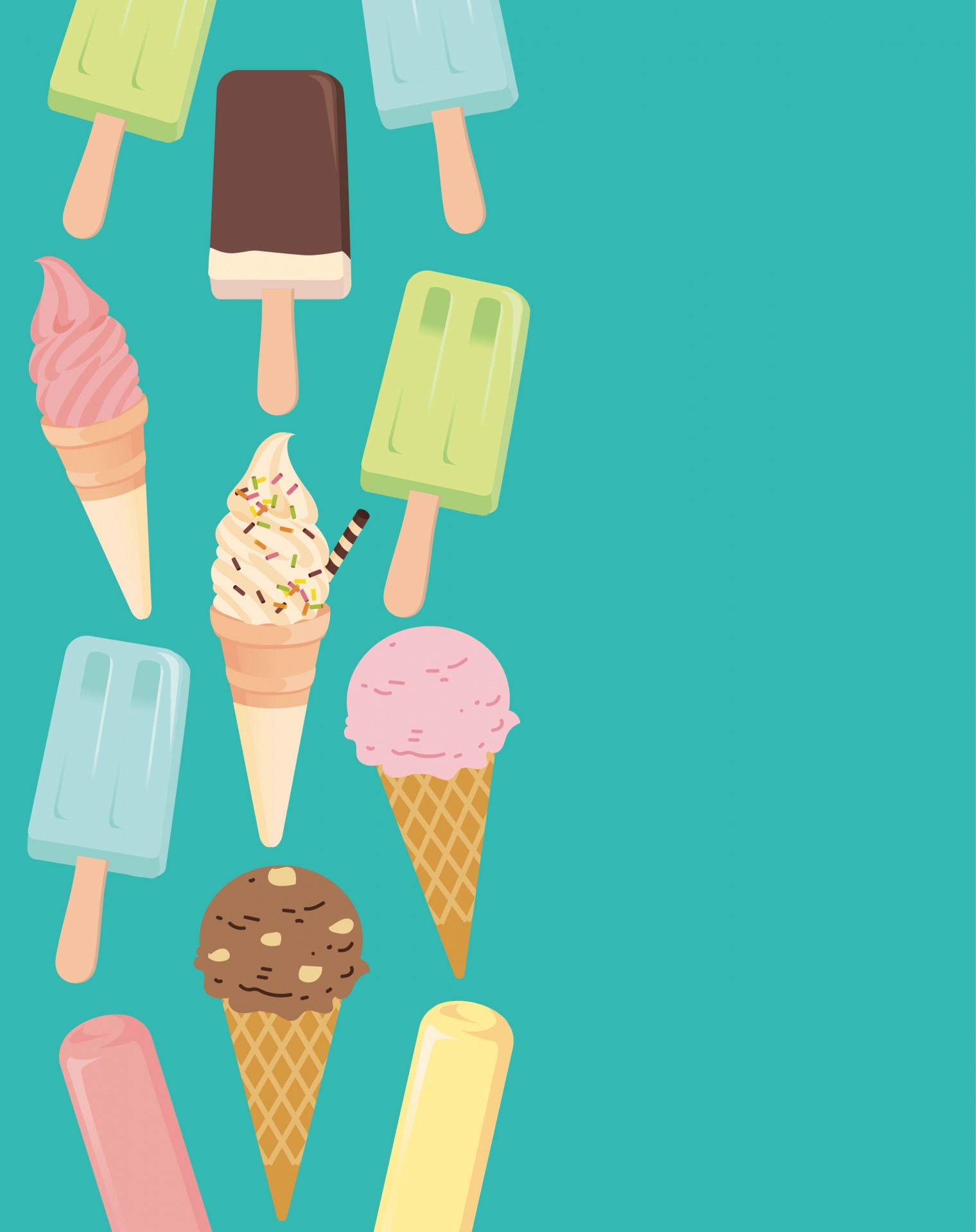 Ice Cream Background Poster