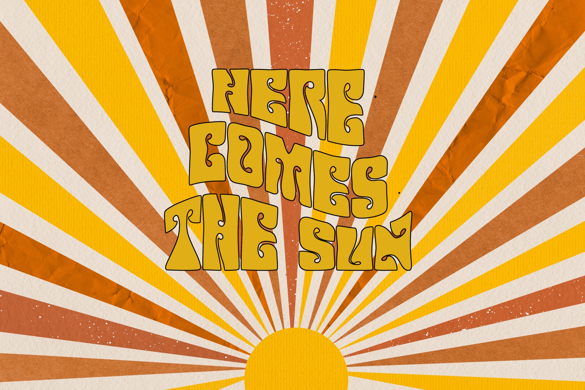 Here Comes The Sun Retro Poster Free Stock Photo - Public Domain Pictures