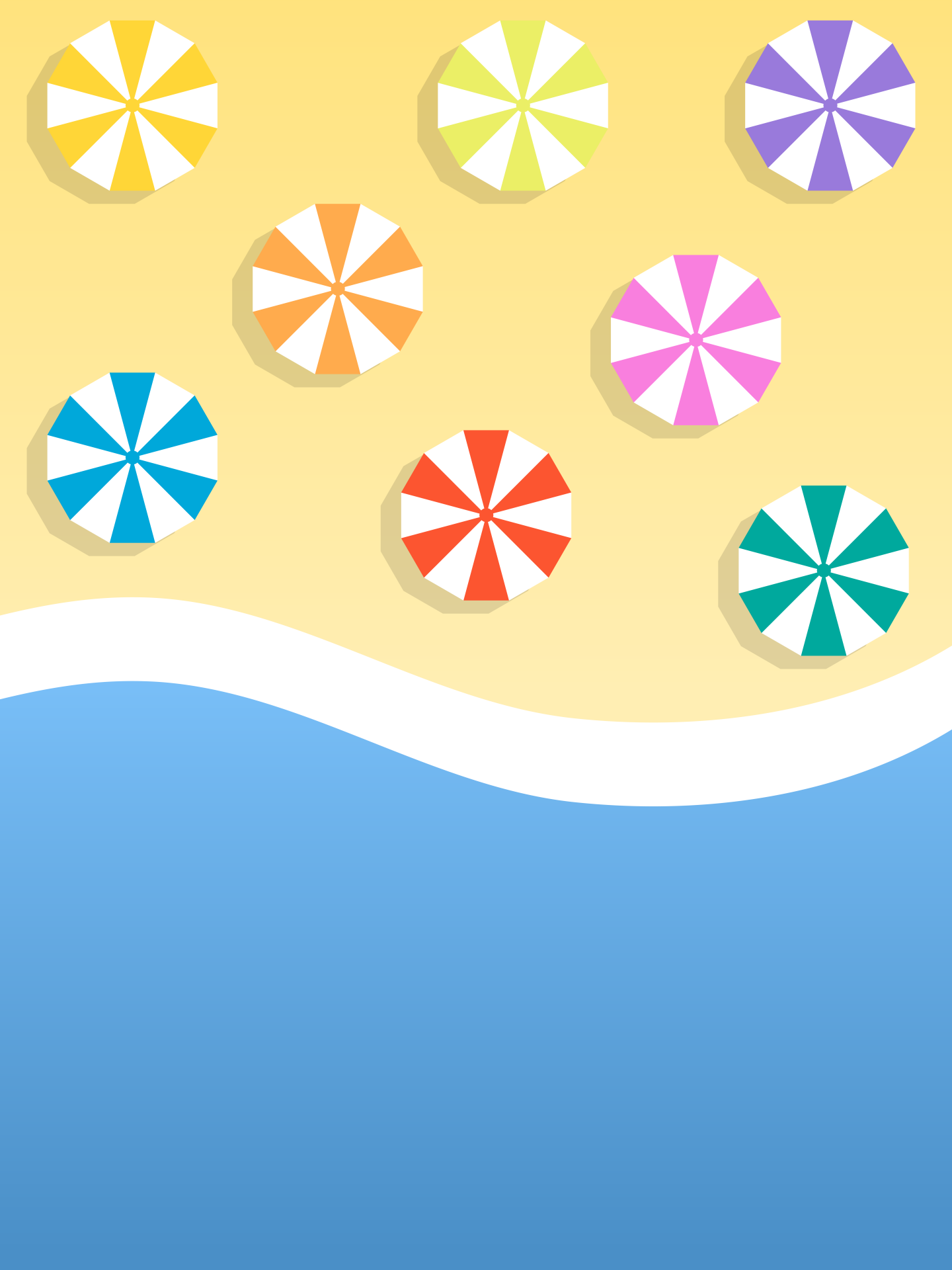 Beach Umbrellas Illustration