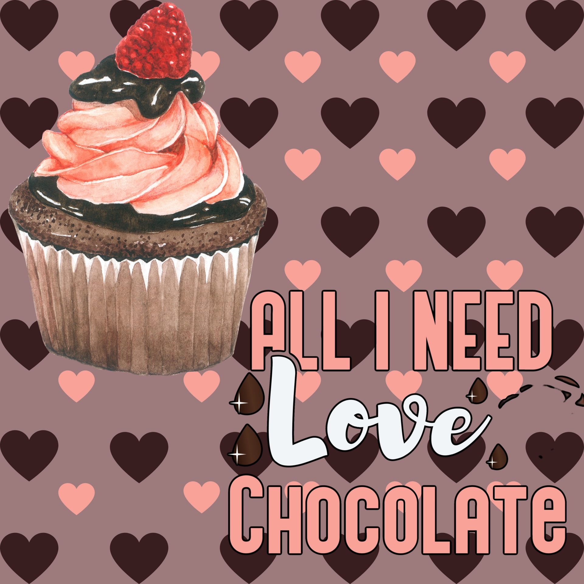 Chocolate Cupcake Love Poster