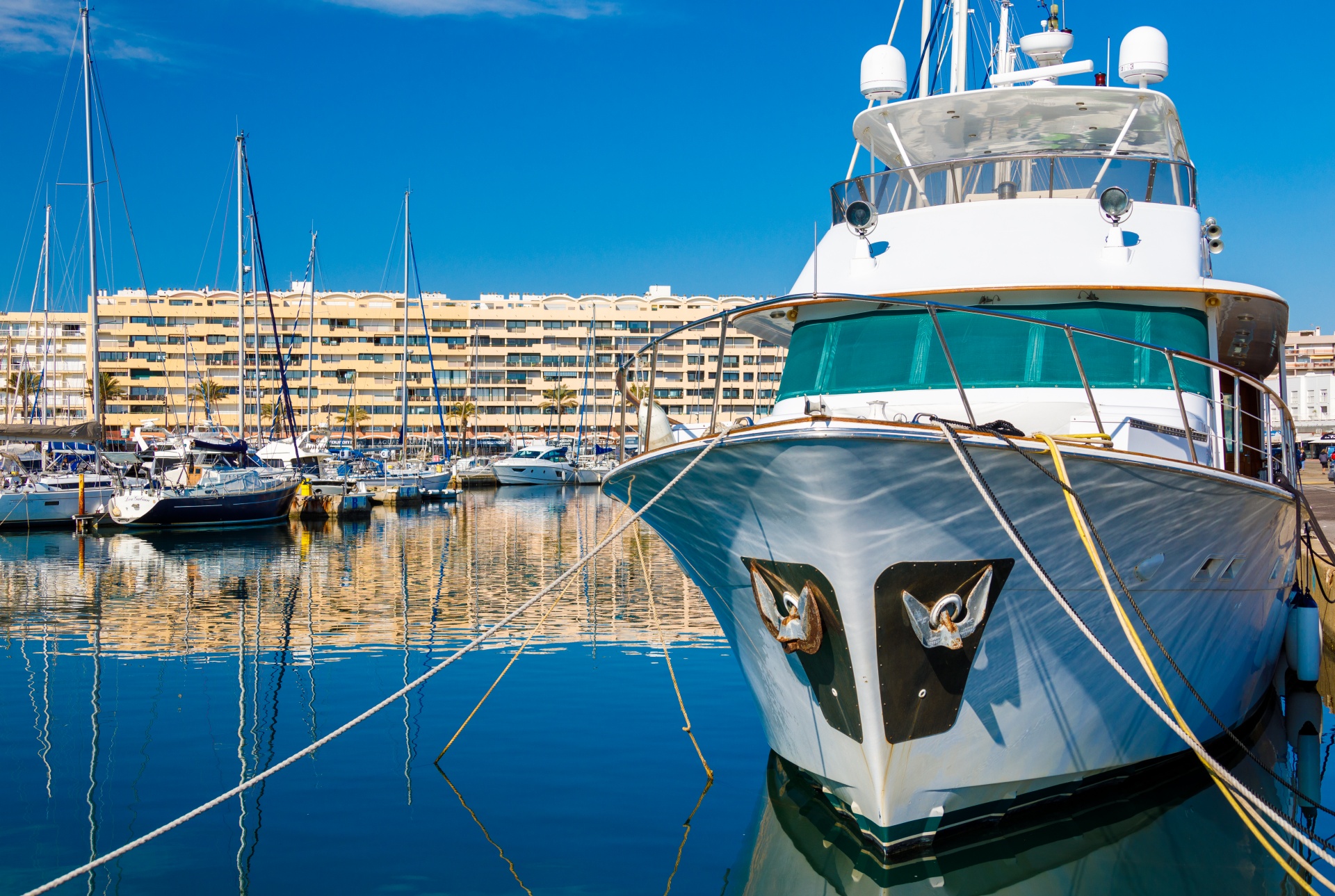 Luxury Yachts In Marina