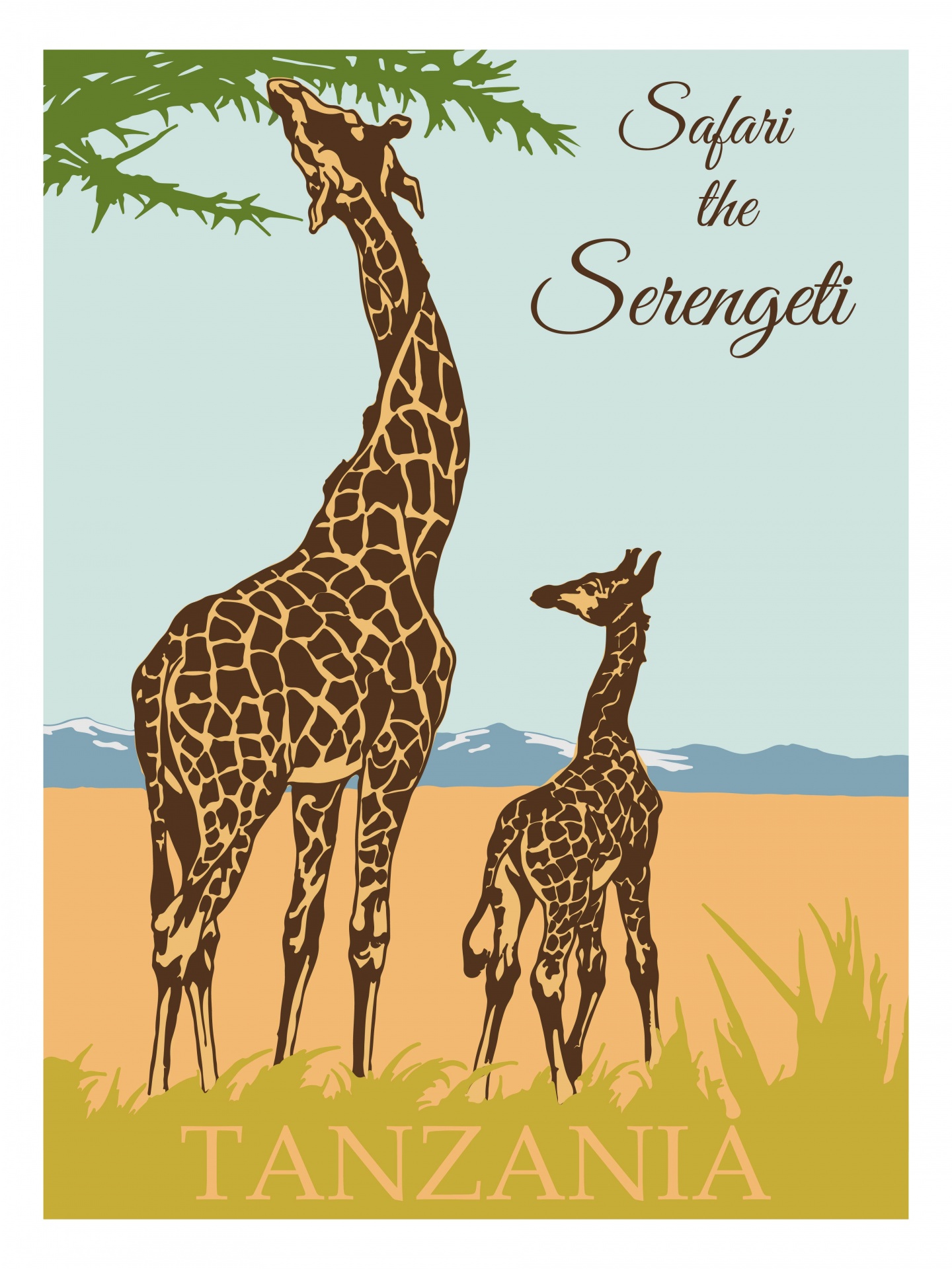 Tanzania, Serengeti Travel Poster