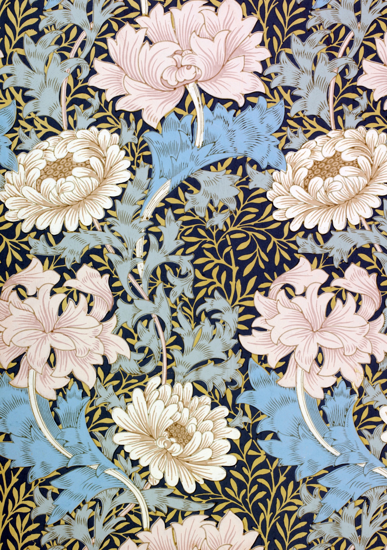 Vintage floral art pattern retro illustration background ornamental