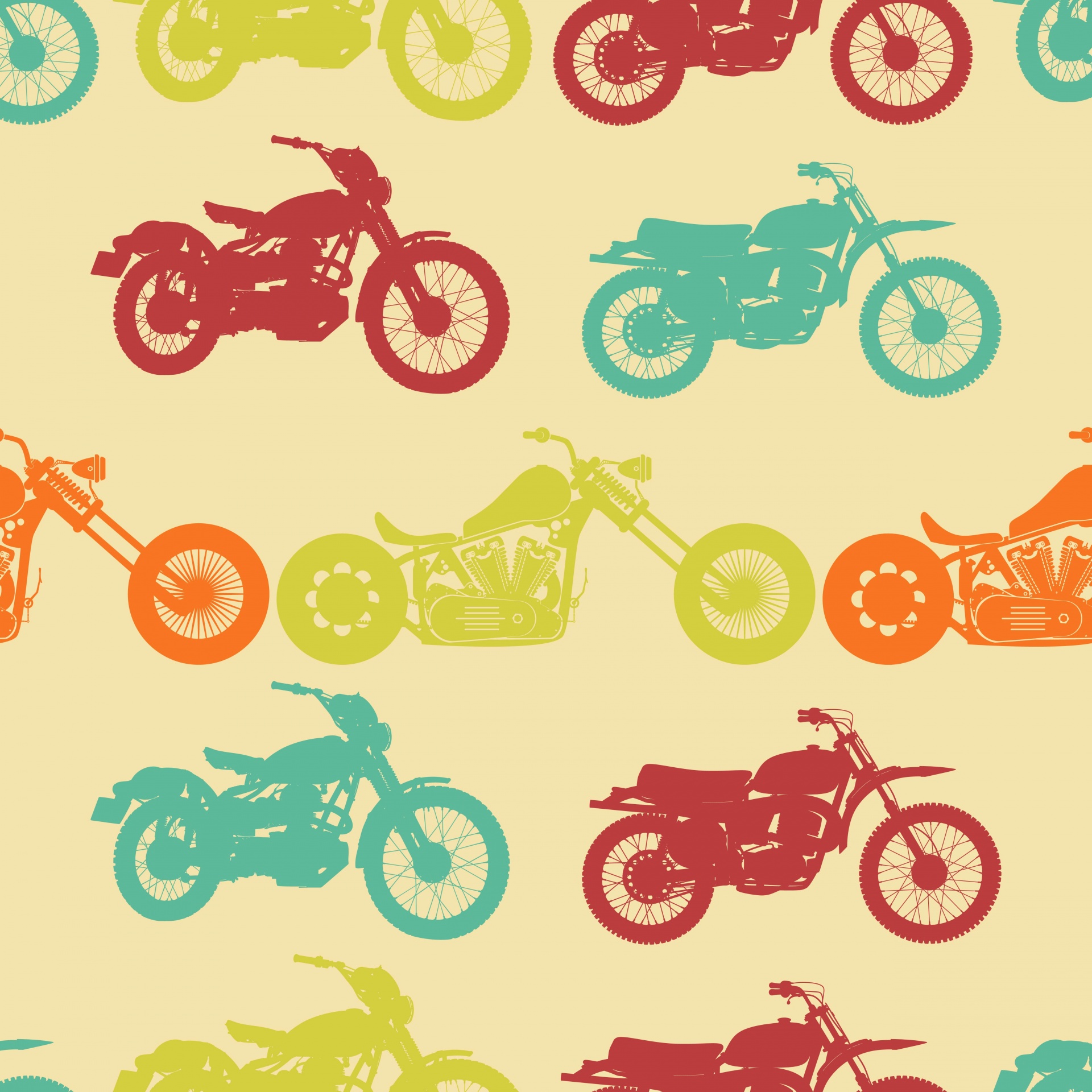 Vintage Motorcycles Pattern