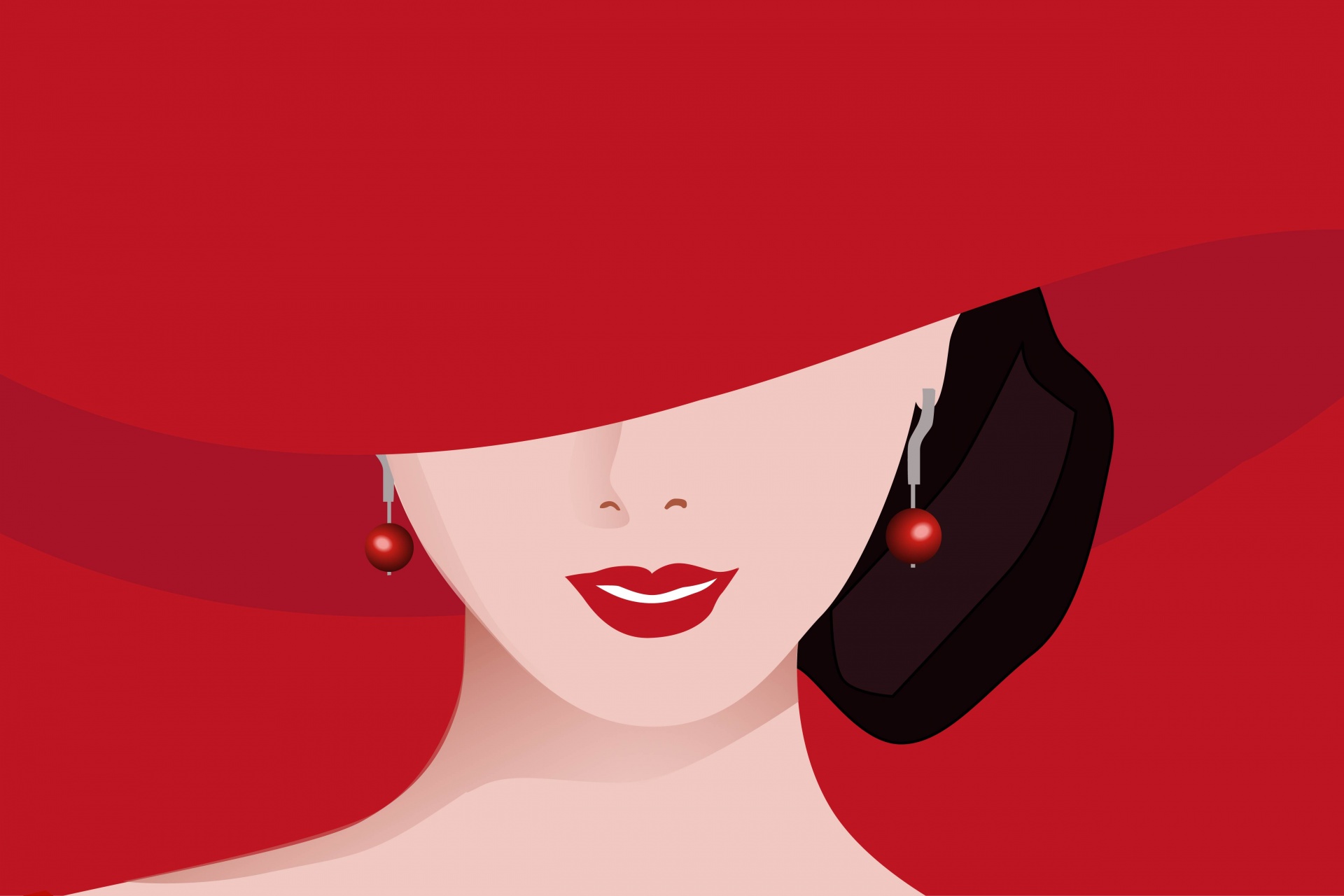 Woman In Red Hat