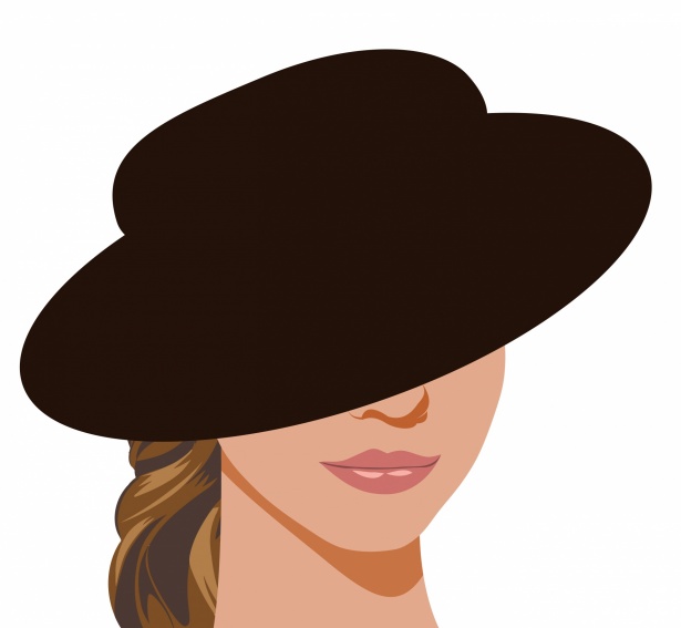 Donna con cappello nero Immagine gratis - Public Domain Pictures