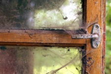 Old Window Spider Webs