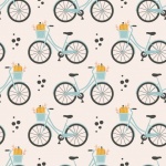 Autumn, Fall Bicycle Pattern