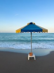 Beach Umbrella And The Ocean