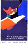 Book, Reading Vintage Poster