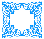 Bright Blue Decorative Frame