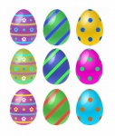 Colorful Easter Eggs Easter Clipart