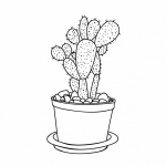 Cactus In Pot Clipart
