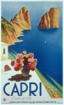 Capri Retro Travel Poster