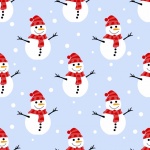 Christmas Snowman Pattern Backdrop