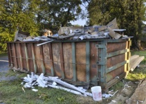 City Dumpster On Trash Day