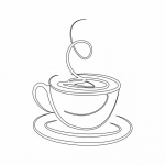 Coffee Cup Outline Drawing