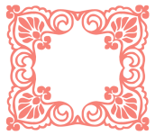 Coral Pink Decorative Frame