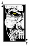 Evil Face Playing Card